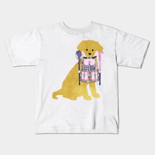 Golden Retriever Back To School Field Hockey Lacrosse Dog Kids T-Shirt